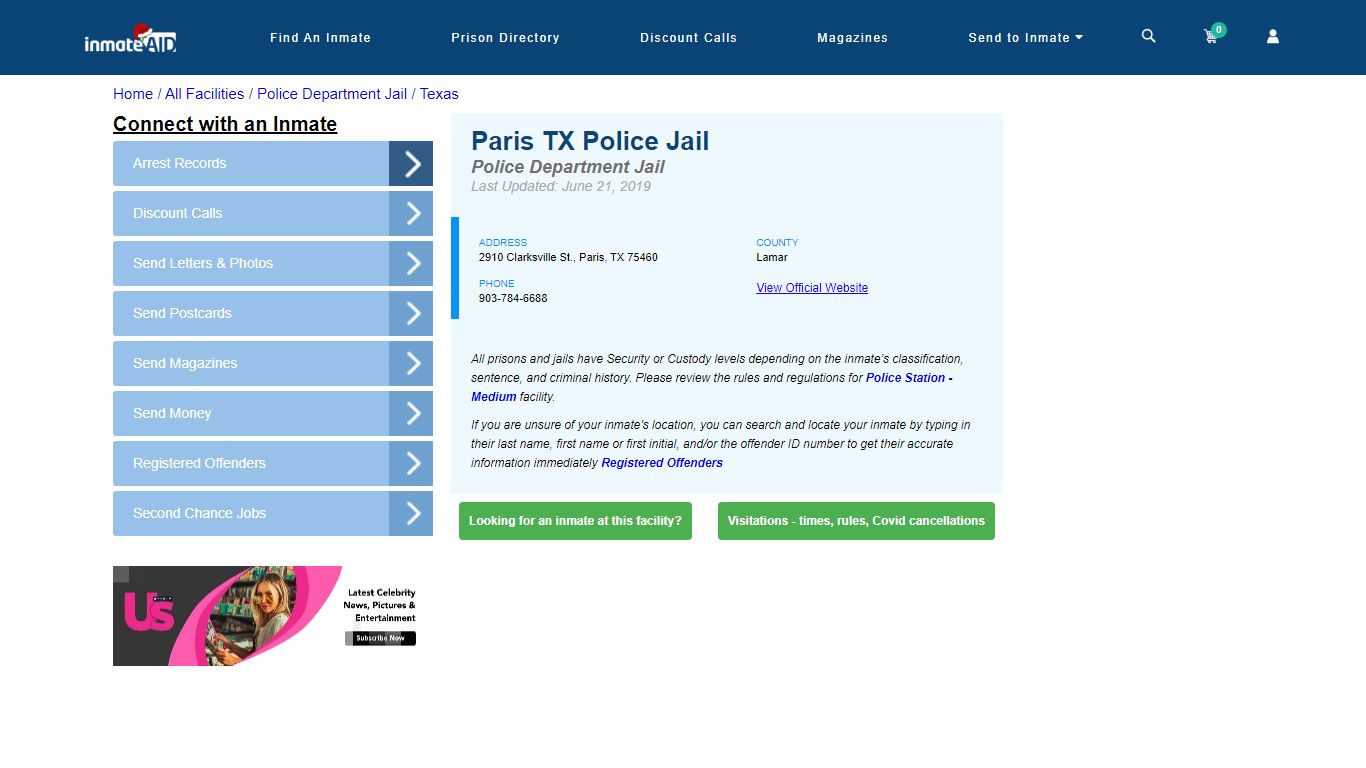 Paris TX Police Jail & Inmate Search - Paris, TX